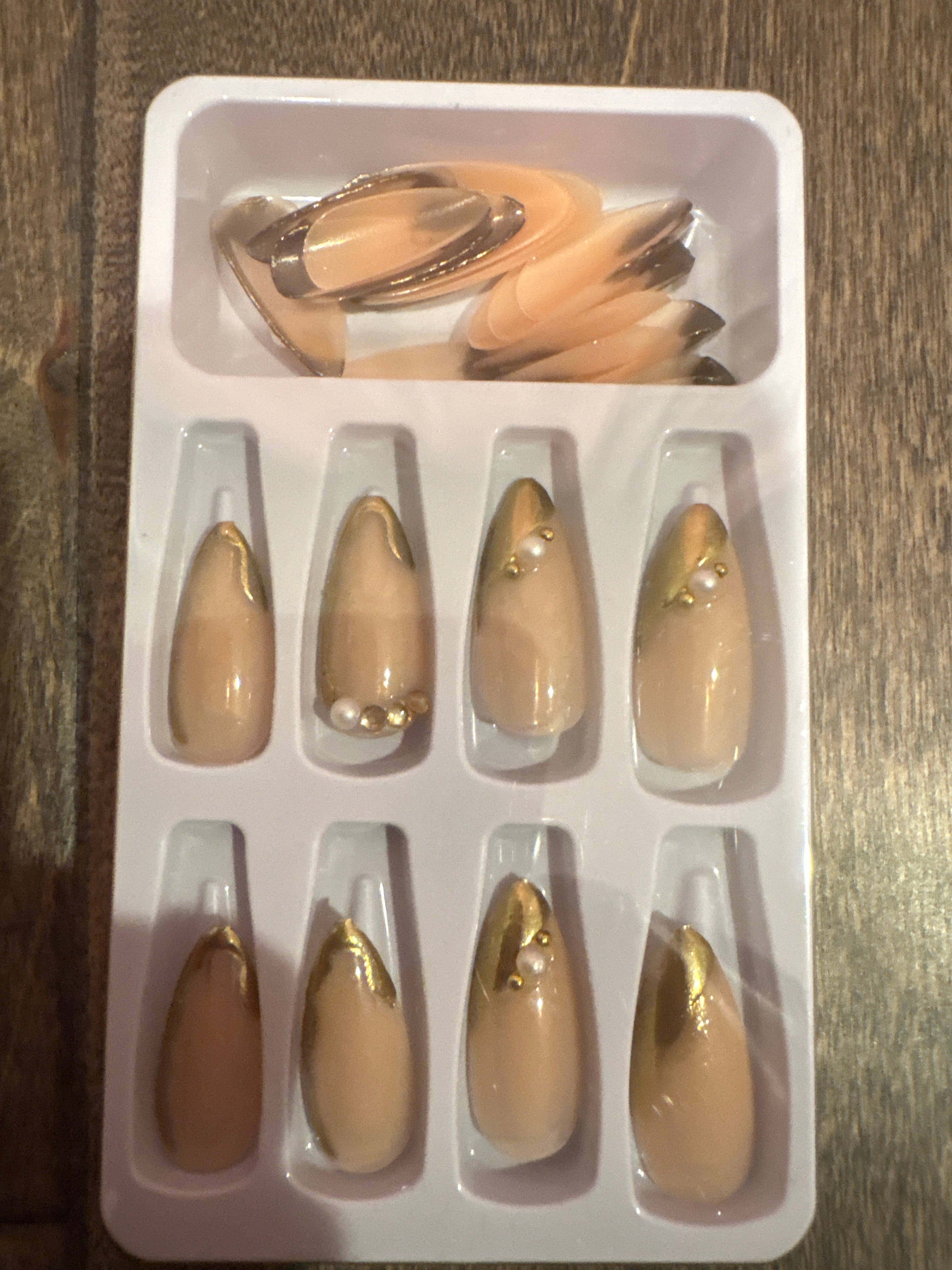 Plain gold pearls